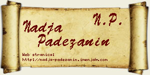 Nadja Padežanin vizit kartica